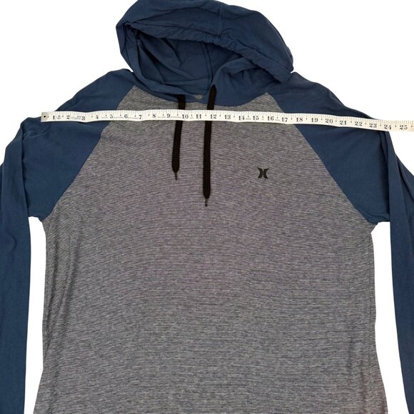 Hurley Hooded Henley Pullover Blue/Gray - Men's L - Picture 3 of 7